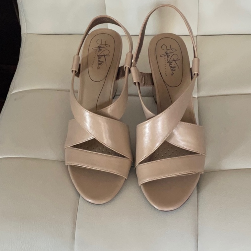 Beige shoes